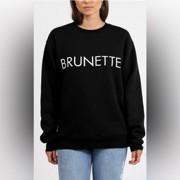 BNWOT Brunette The Label "Brunette" Classic Sweatshirt - Picture 2 of 4